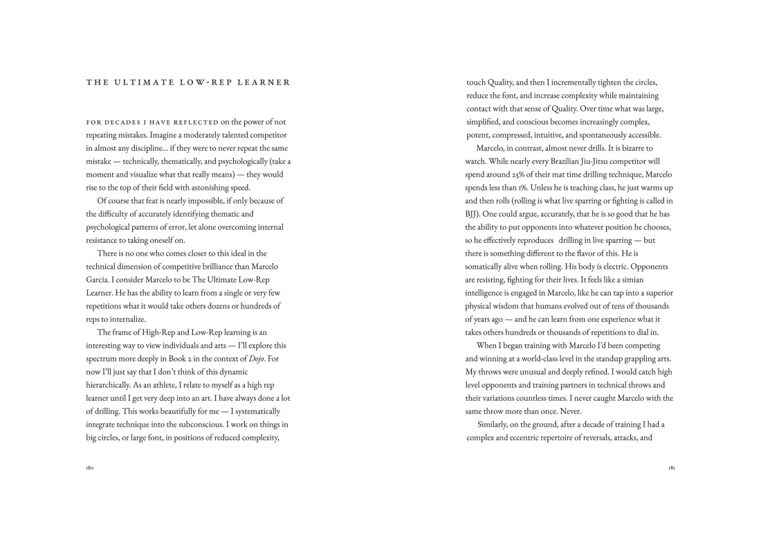 A spread from The Art of Training